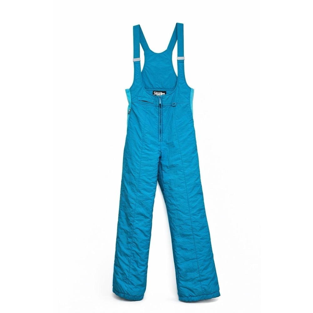 Vtg Snuggler Women Ski Bib Overalls Teal 10 Insulated Snow Pants Retro‎ Outdoor